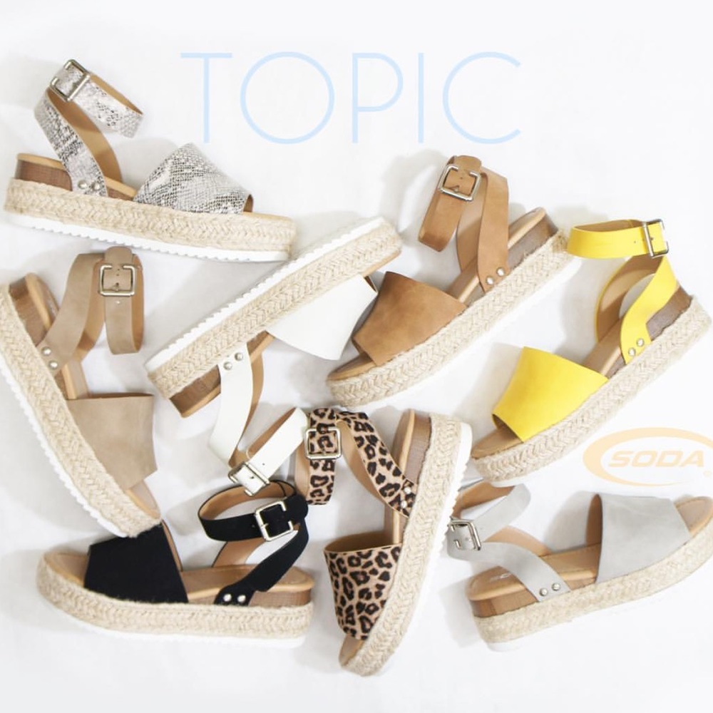 Soda Leopard Cheetah Espadrille Platform Sandals - Picture 7 of 7